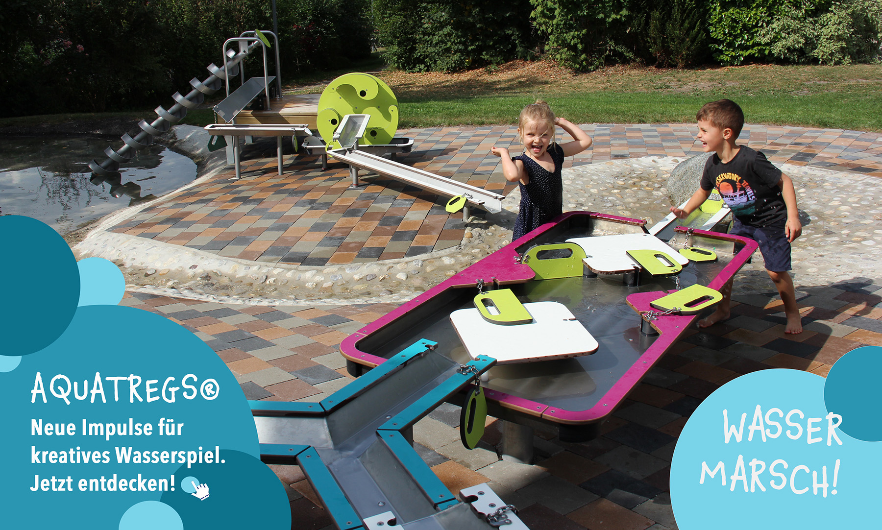 Spielplatzgerte Maier-Wassermatschanlagen-Aquatregs